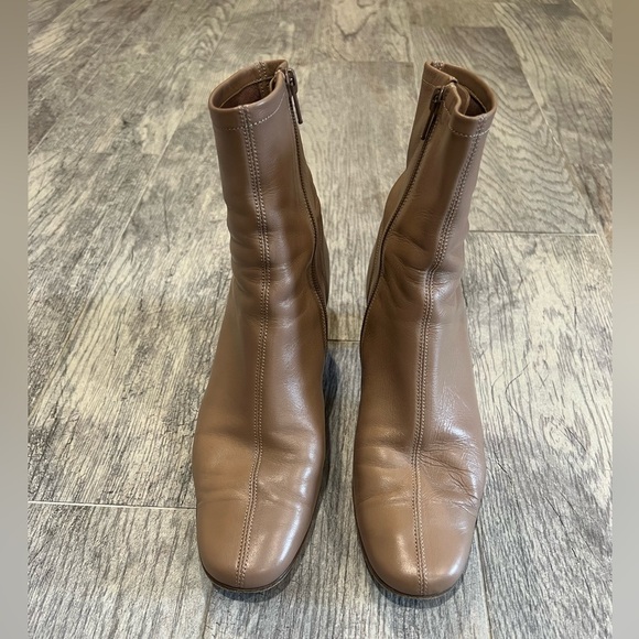 By Far tan neutral leather Sofia ankle boots - Picture 3 of 6